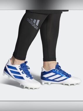 NIB Adidas 2019 Freak Carbon Low Football Cleats White Blue F97398 Men's Size 17